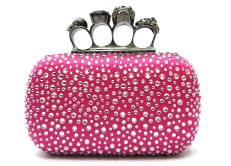 alexander mcqueen pink clutch